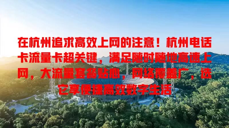 在杭州追求高效上网的注意！杭州电话卡流量卡超关键，满足随时随地高速上网，大流量套餐贴心，网络覆盖广，选它享便捷高效数字生活