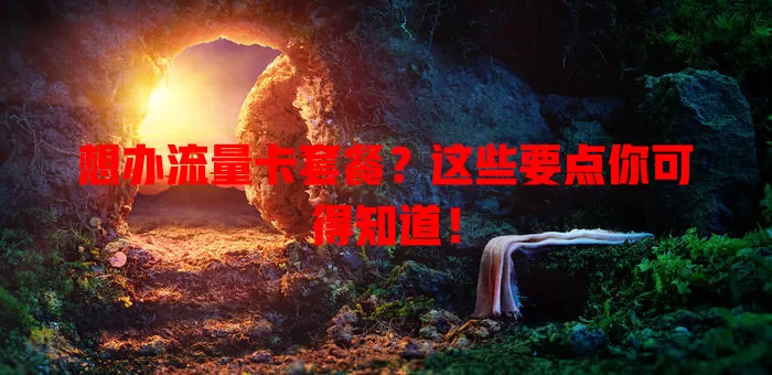 想办流量卡套餐？这些要点你可得知道！