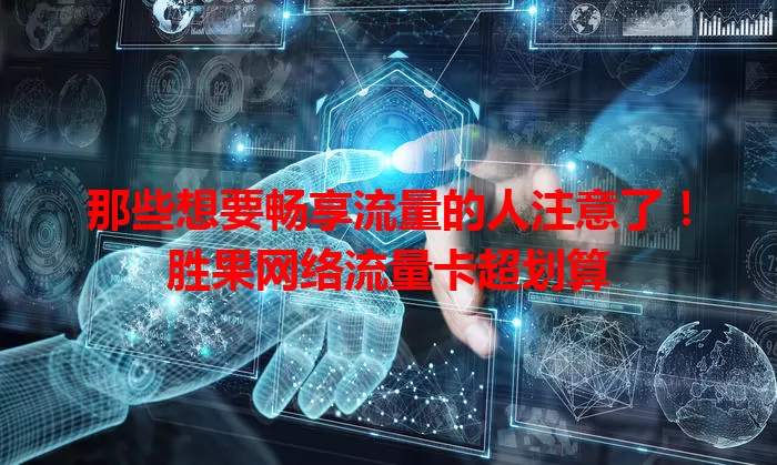 那些想要畅享流量的人注意了！胜果网络流量卡超划算