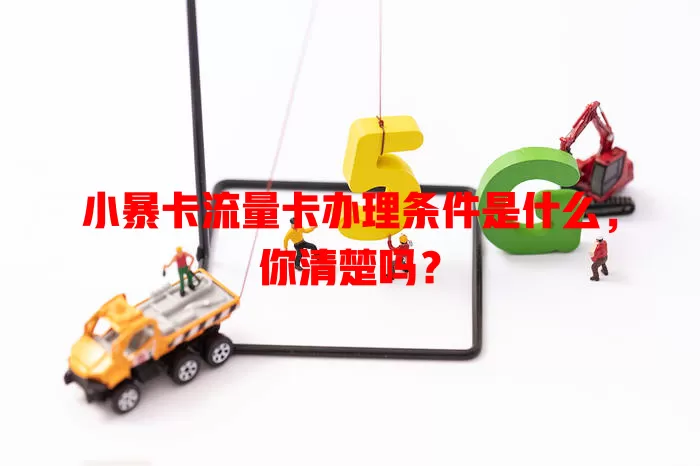 小暴卡流量卡办理条件是什么，你清楚吗？