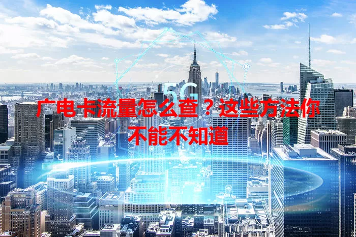 广电卡流量怎么查？这些方法你不能不知道