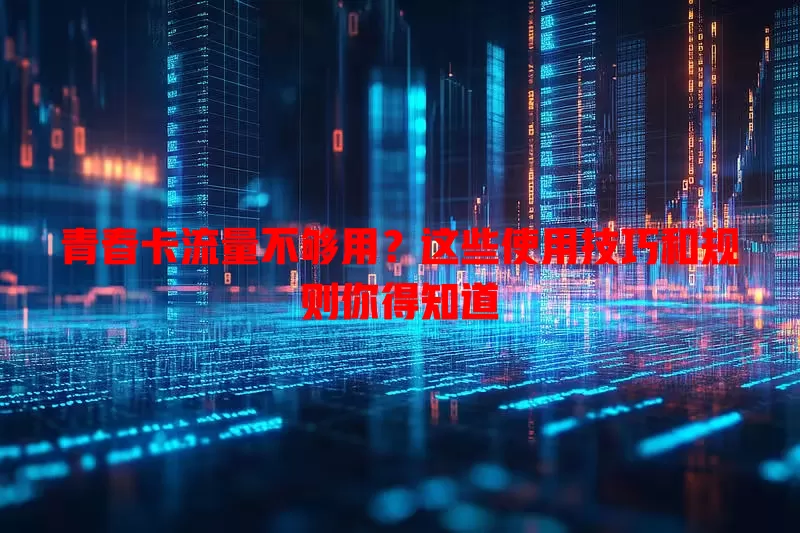 青春卡流量不够用？这些使用技巧和规则你得知道