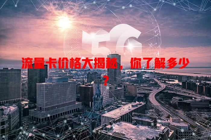 流量卡价格大揭秘，你了解多少？
