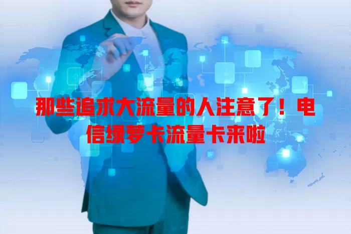 那些追求大流量的人注意了！电信绿萝卡流量卡来啦