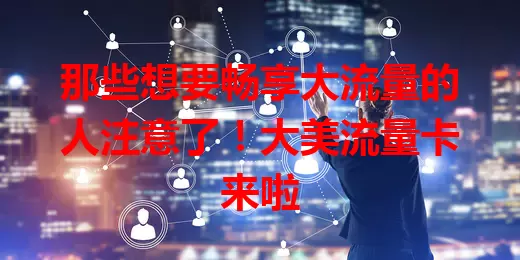 那些想要畅享大流量的人注意了！大美流量卡来啦