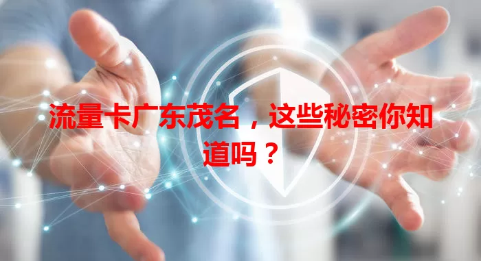 流量卡广东茂名，这些秘密你知道吗？