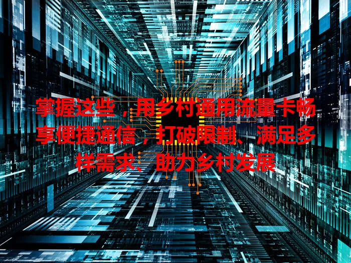掌握这些，用乡村通用流量卡畅享便捷通信，打破限制、满足多样需求、助力乡村发展