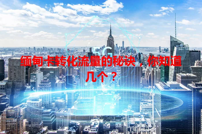 缅甸卡转化流量的秘诀，你知道几个？