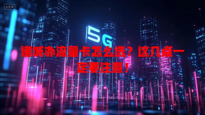 诸城办流量卡怎么选？这几点一定要注意！