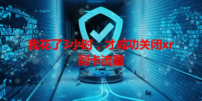 我花了3小时，才成功关闭xr副卡流量