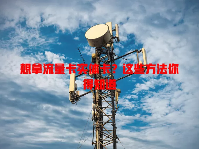 想拿流量卡实体卡？这些方法你得知道
