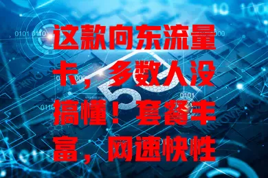 这款向东流量卡，多数人没搞懂！套餐丰富，网速快性价比高，别因忽视错过好卡！