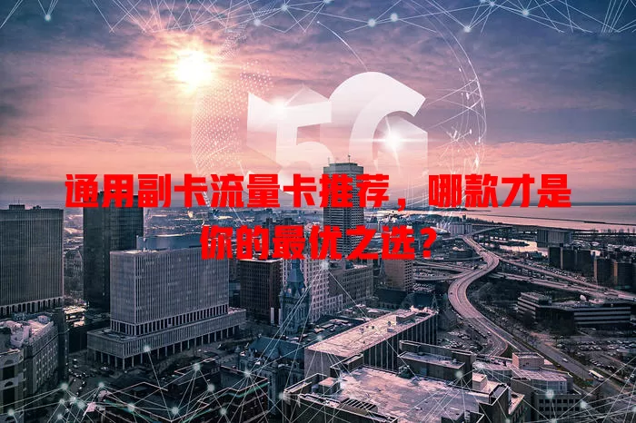 通用副卡流量卡推荐，哪款才是你的最优之选？