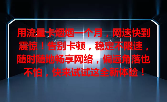 用流量卡烟烟一个月，网速快到震惊！告别卡顿，稳定不限速，随时随地畅享网络，偏远角落也不怕，快来试试这全新体验！