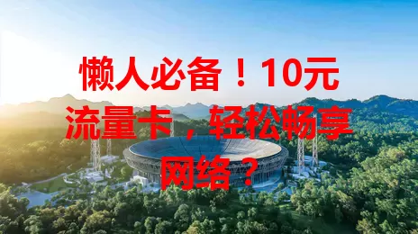 懒人必备!10元流量卡,轻松畅享网络?