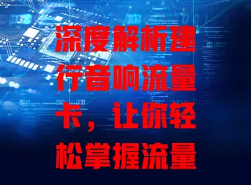 深度解析建行音响流量卡，让你轻松掌握流量新玩法