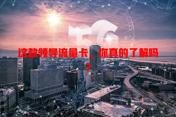 这款领导流量卡，你真的了解吗？