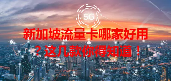 新加坡流量卡哪家好用？这几款你得知道！
