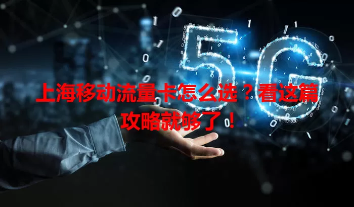 上海移动流量卡怎么选？看这篇攻略就够了！