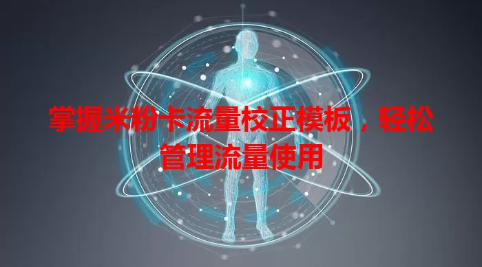 掌握米粉卡流量校正模板，轻松管理流量使用
