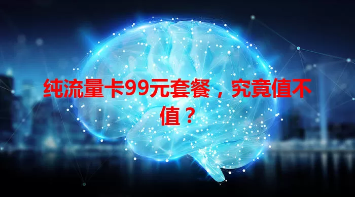 纯流量卡99元套餐，究竟值不值？