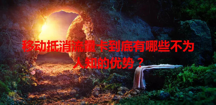 移动抵消流量卡到底有哪些不为人知的优势？