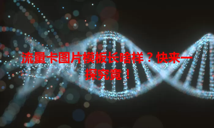 流量卡图片模板长啥样？快来一探究竟！
