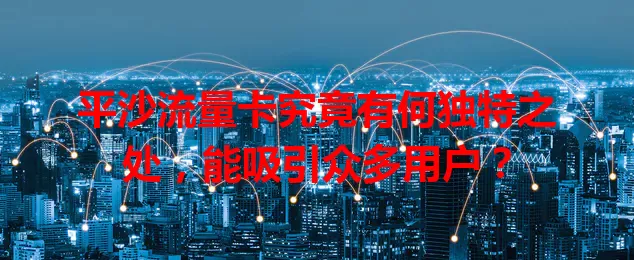 平沙流量卡究竟有何独特之处，能吸引众多用户？