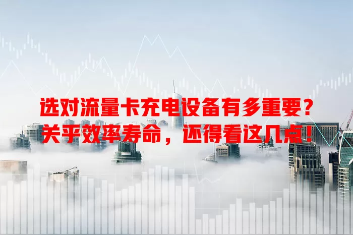 选对流量卡充电设备有多重要？关乎效率寿命，还得看这几点！