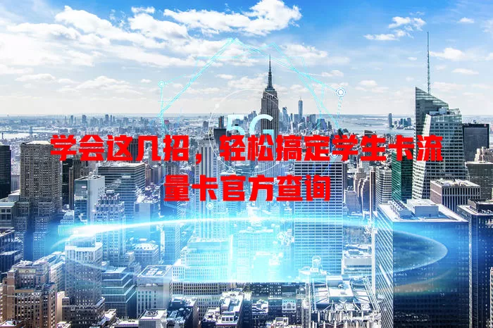 学会这几招，轻松搞定学生卡流量卡官方查询