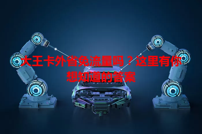 大王卡外省免流量吗？这里有你想知道的答案