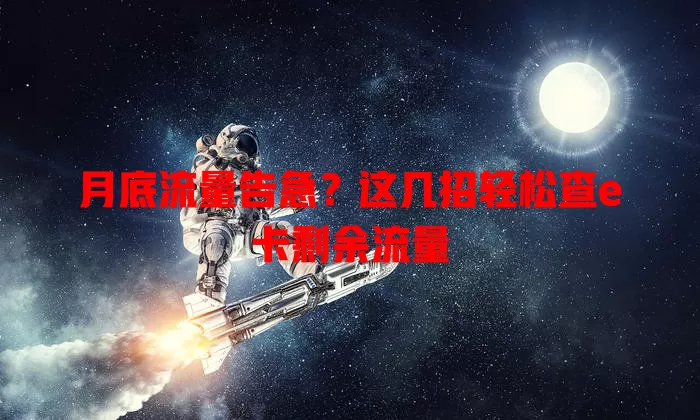 月底流量告急？这几招轻松查e卡剩余流量
