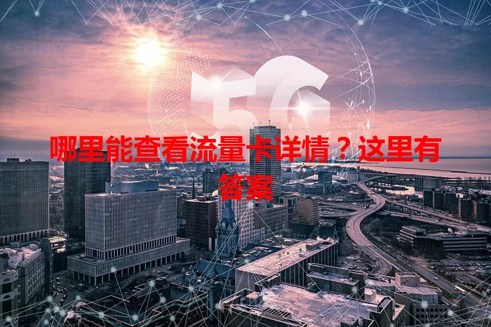 哪里能查看流量卡详情？这里有答案
