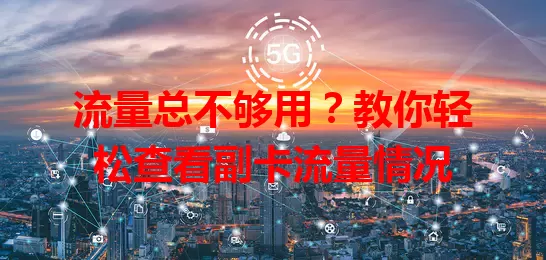流量总不够用？教你轻松查看副卡流量情况