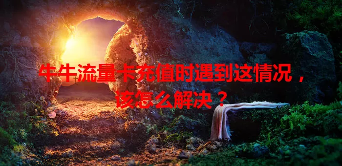 牛牛流量卡充值时遇到这情况,该怎么解决?