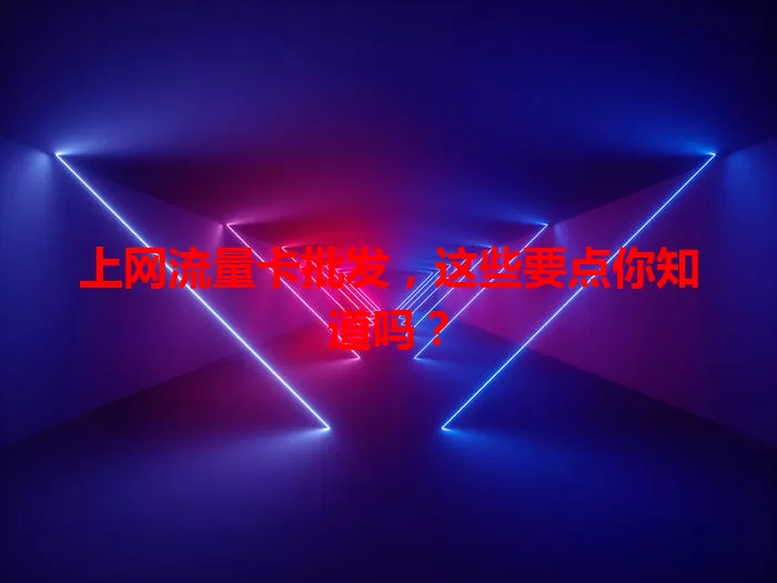 上网流量卡批发，这些要点你知道吗？