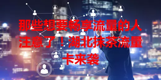 那些想要畅享流量的人注意了！湖北抹茶流量卡来袭