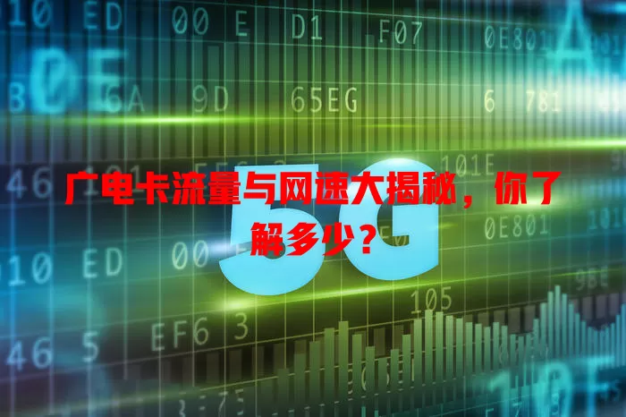 广电卡流量与网速大揭秘，你了解多少？