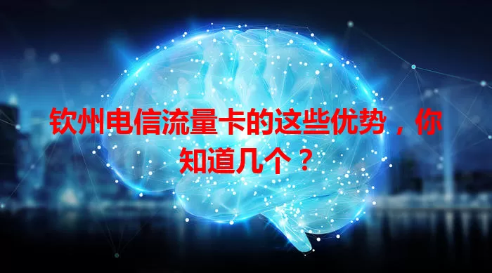 钦州电信流量卡的这些优势，你知道几个？