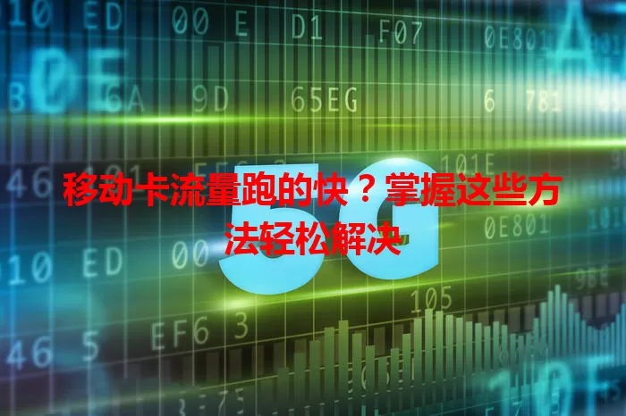 移动卡流量跑的快？掌握这些方法轻松解决