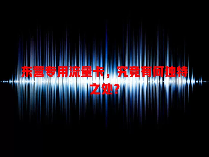 东营专用流量卡，究竟有何独特之处？
