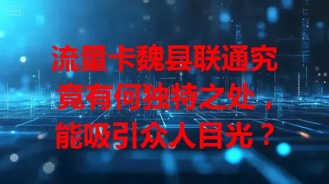 流量卡魏县联通究竟有何独特之处，能吸引众人目光？