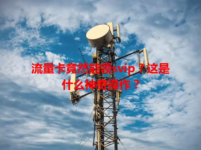 流量卡竟然能领svip？这是什么神奇操作？