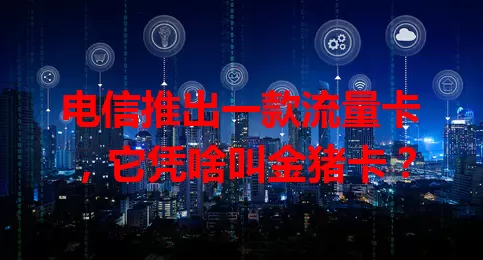 电信推出一款流量卡，它凭啥叫金猪卡？