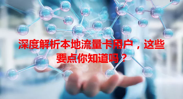 深度解析本地流量卡用户,这些要点你知道吗?