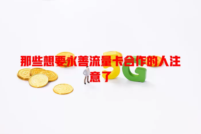 那些想要永善流量卡合作的人注意了