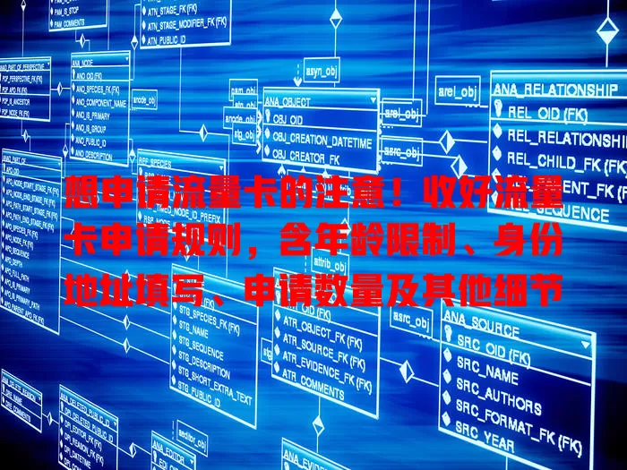 想申请流量卡的注意！收好流量卡申请规则，含年龄限制、身份地址填写、申请数量及其他细节
