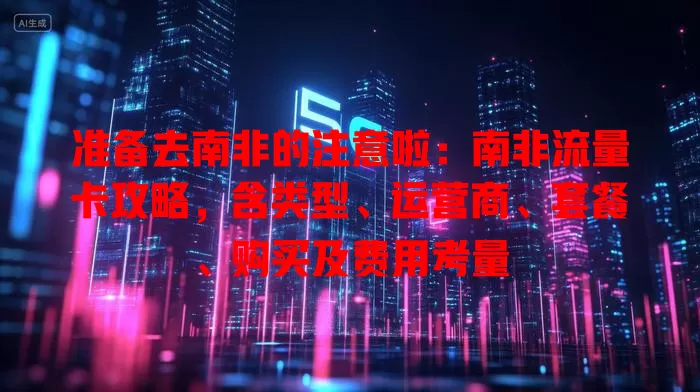 准备去南非的注意啦：南非流量卡攻略，含类型、运营商、套餐、购买及费用考量
