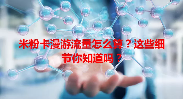 米粉卡漫游流量怎么算？这些细节你知道吗？