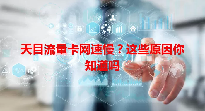 天目流量卡网速慢？这些原因你知道吗